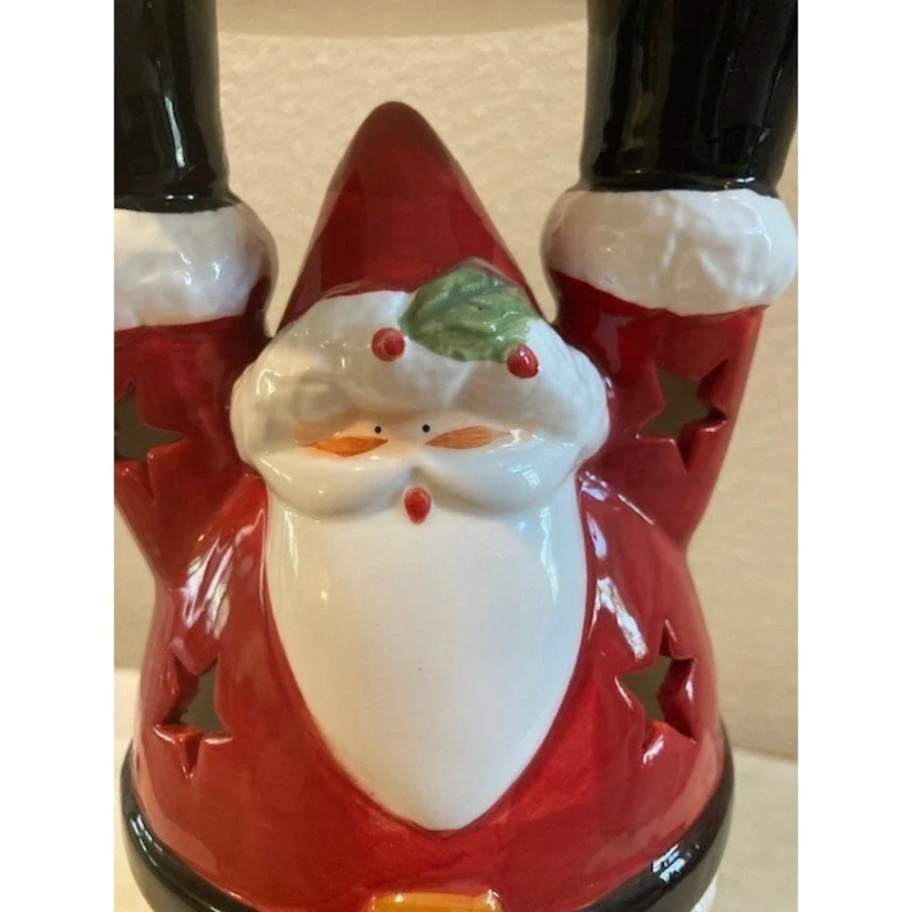 Santa Candle Holder and Votive Holder Holding Tray‎ 9.5 inch